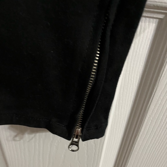 Golden brand black skinny jeans with red lightning bolt down leg - Picture 2 of 9